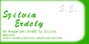 szilvia erdely business card